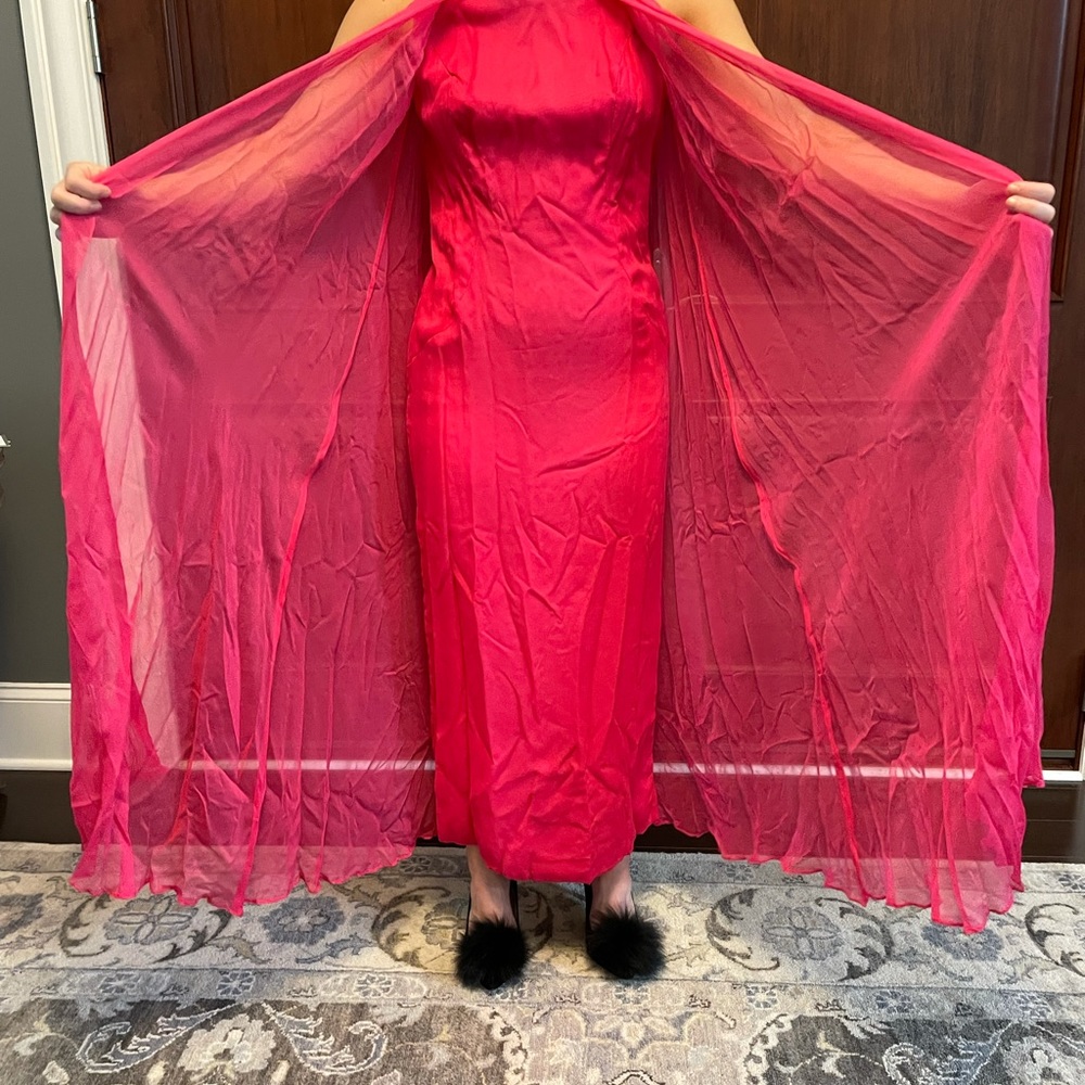 VINTAGE bright pink gown